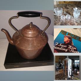 MaxSold Auction: This online auction features a Leilani Monkey Pod, Hepp coffee urn, ICE-N-EASY DE-ICER, crystals, Lord Nelson Pottery, floor lamp, electric fireplace, tools and much more!